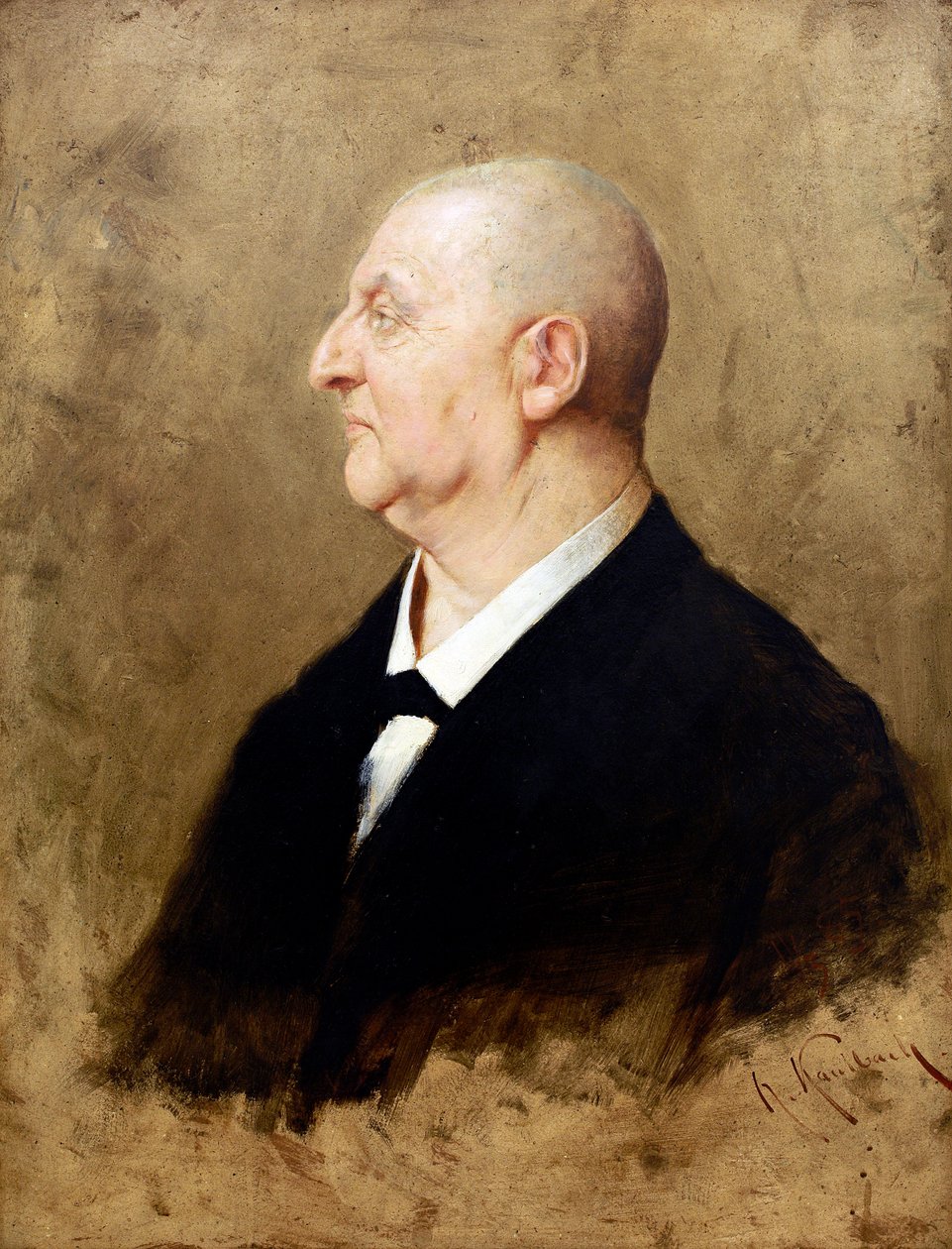 Anton Brucknerin (1824-1896) muotokuva Hermann von Kaulbachista (1846-1909) tekijältä Hermann Kaulbach