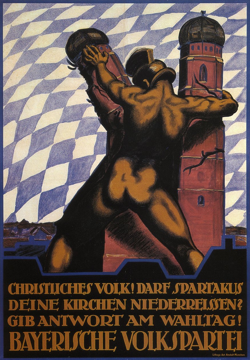 Kristityt! Revitäänkö Spartacus alas kirkkonne, 1919 tekijältä Hermann Keimel