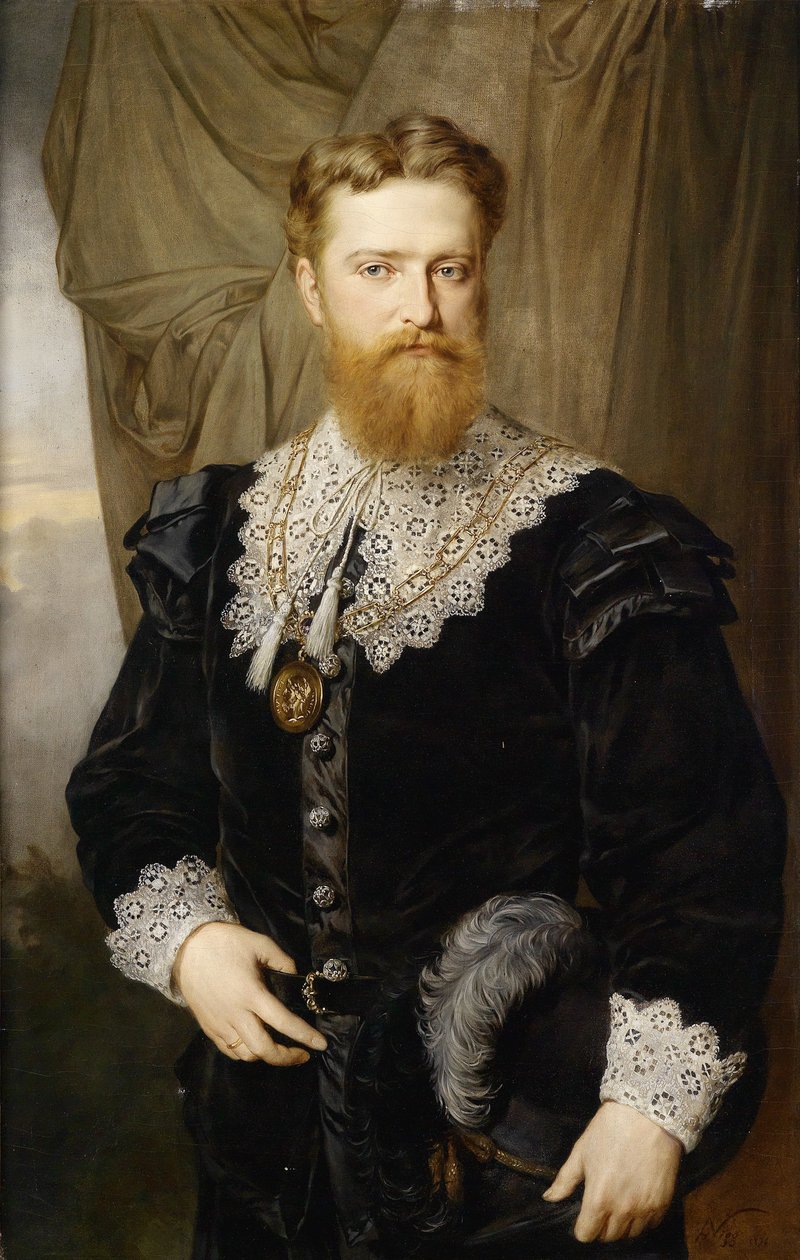 Retrat de Karl Lueger 1844-1910 amb vestit històric, 1876 finlandès tekijältä Hermann Nigg