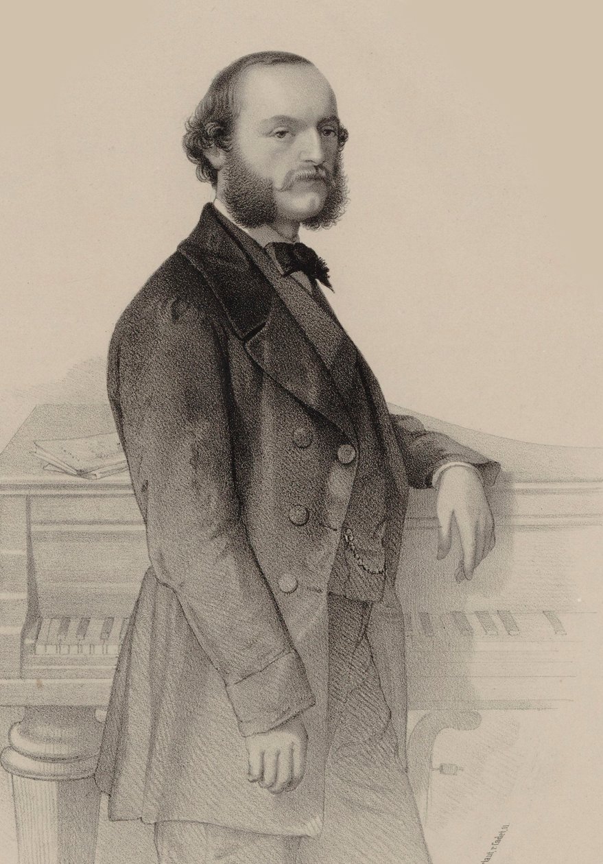 Pianisti ja säveltäjä Désiré Magnuksen muotokuva 1828-1884. tekijältä Hermann Raunheim
