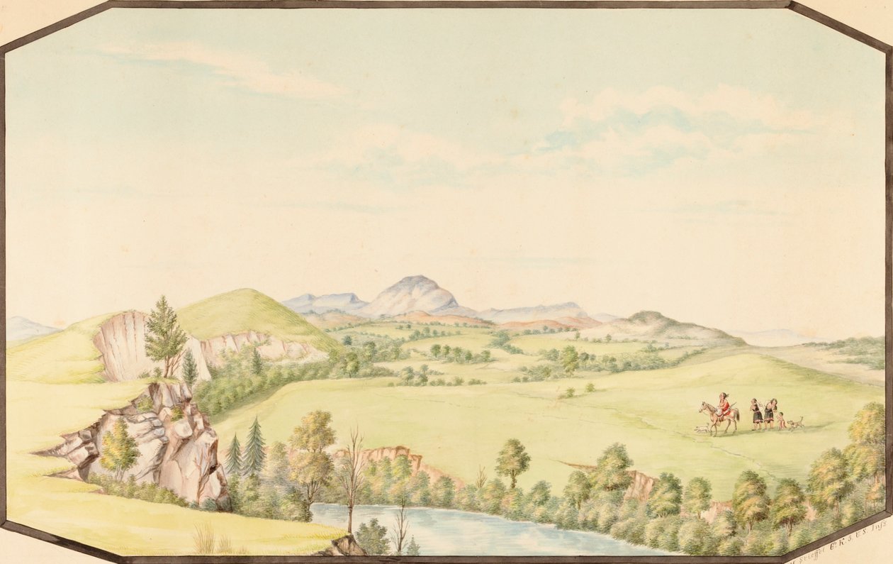 Wichita-vuoret Medicine Bluffista, Intian alueelta, 1867. tekijältä Hermann Stieffel