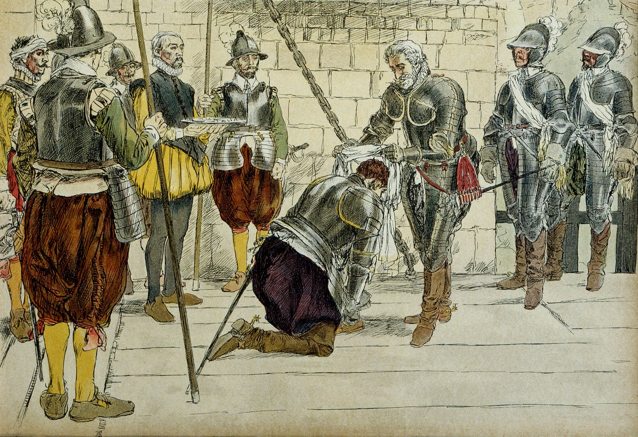 Charles II Cosse Brissacista (Cosse-Brissac) (1562-1621 tai 1626) teki Henri IV:n (1553-1610) marechalin Ranskalle ennen saapumistaan Pariisiin 22. maaliskuuta 1594. Vieressä seisovien kauppiaiden Jean Lhuillierin (?) ennakkoäänestys pitää kaupungin avaime tekijältä Hermann Vogel