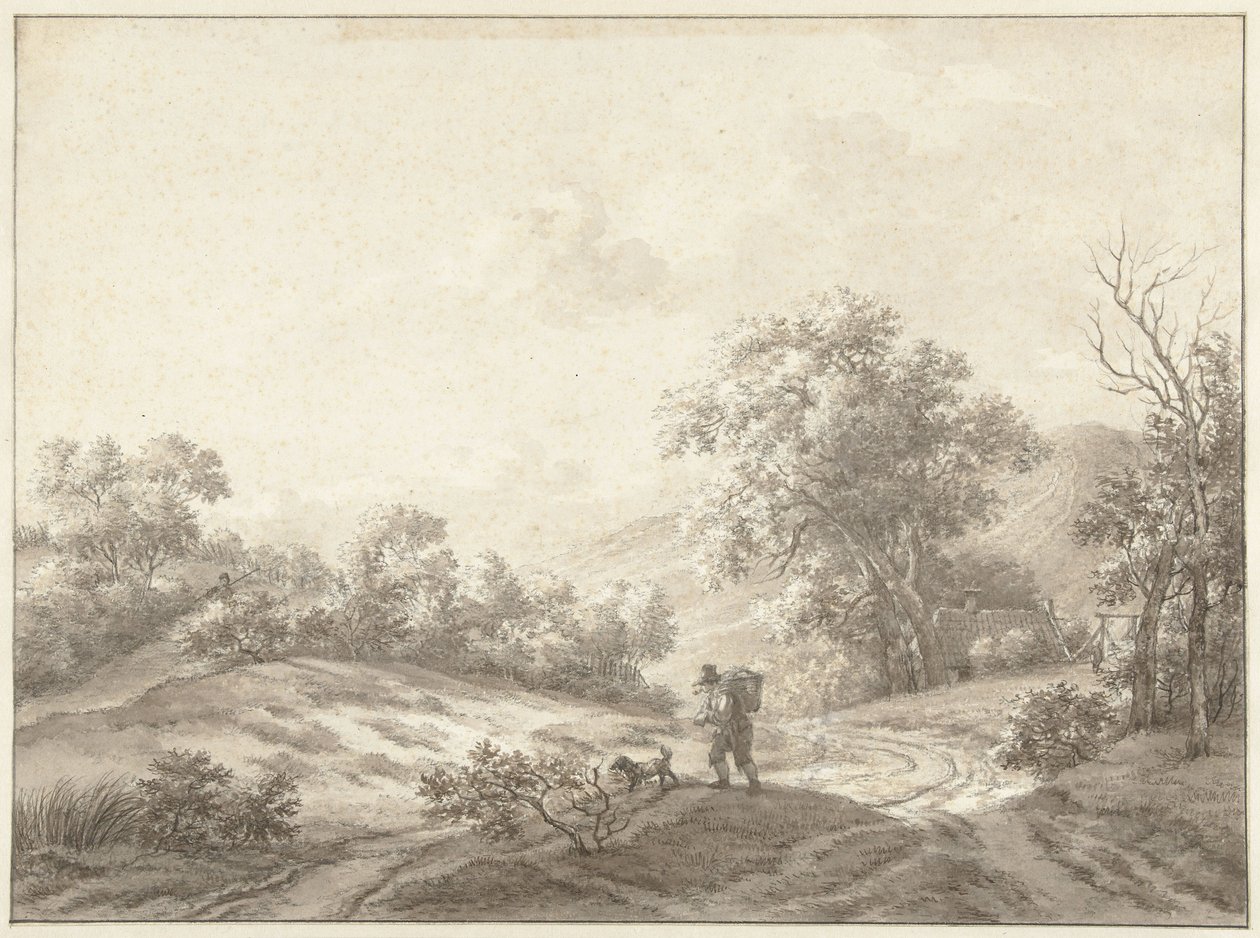 Duinlandschap bij Kraantje Lek boven Haarlem tekijältä Hermanus van Brussel