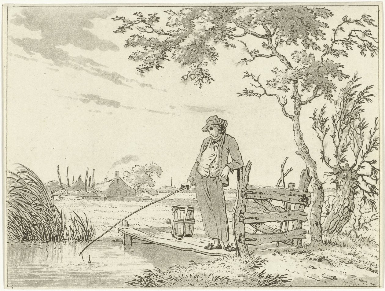 Kalastaja kannella tekijältä Hermanus Fock