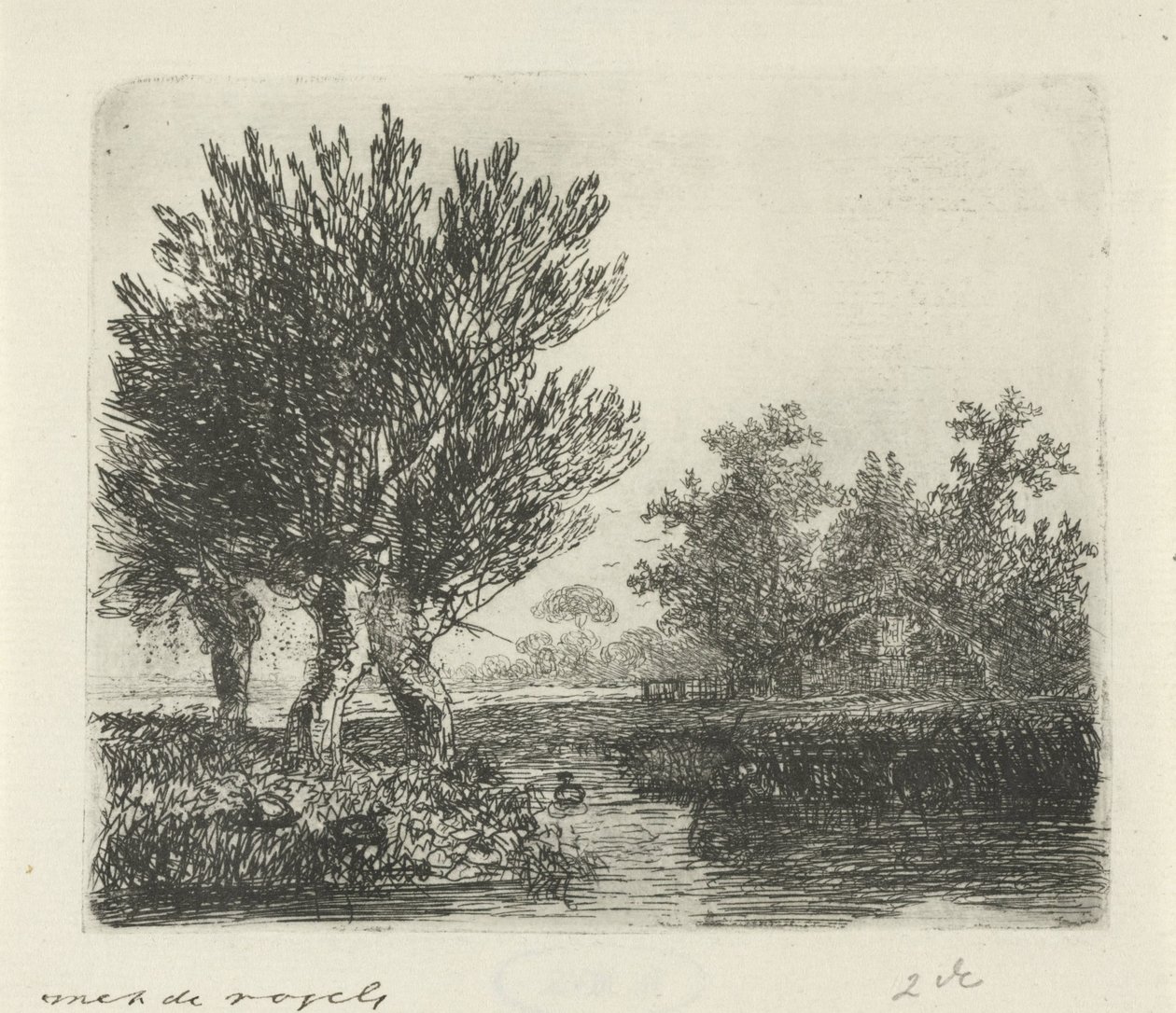 Kolme pollarin pajua ranta-alueella tekijältä Hermanus Jan Hendrik van Rijkelijkhuysen