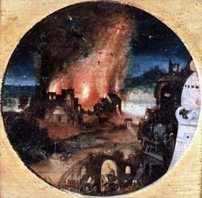 Pyhän Antoniuksen kiusaus tekijältä Herri met de (c.1510 p.1550) Bles