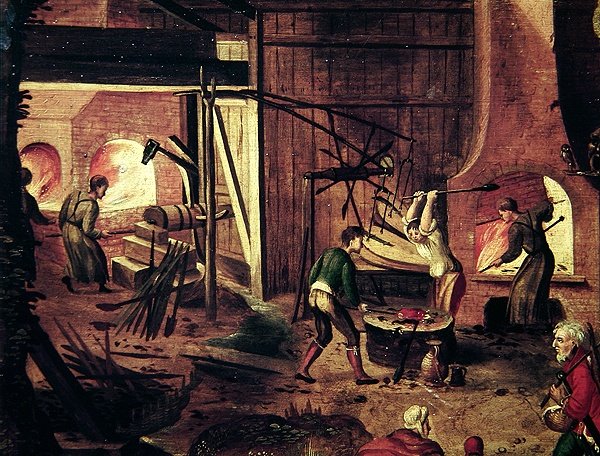 Maisema Forgen kanssa tekijältä Herri met de Bles