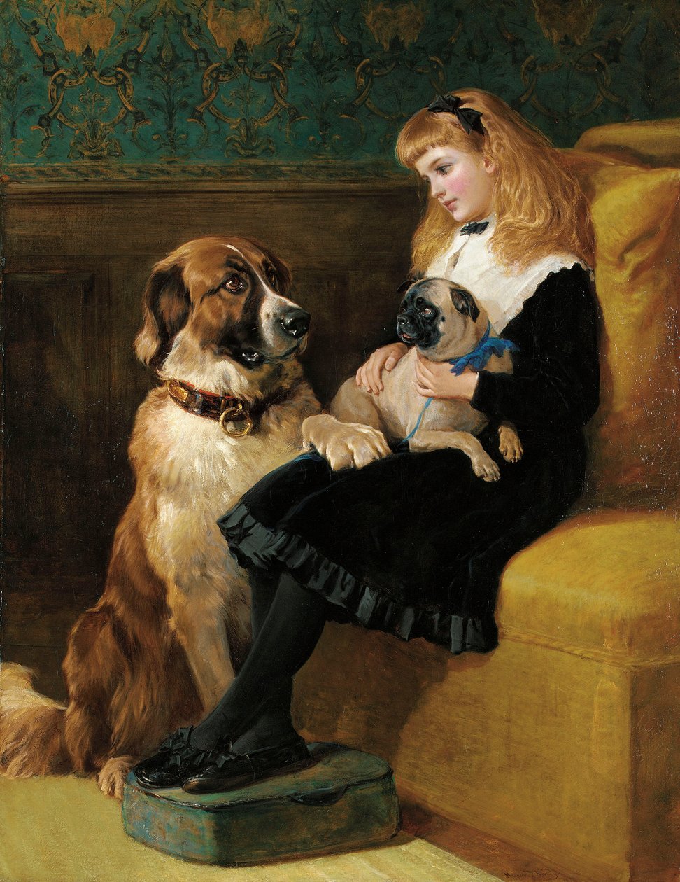 Hänen ainoat leikkikaverinsa, 1870 tekijältä Heywood Hardy