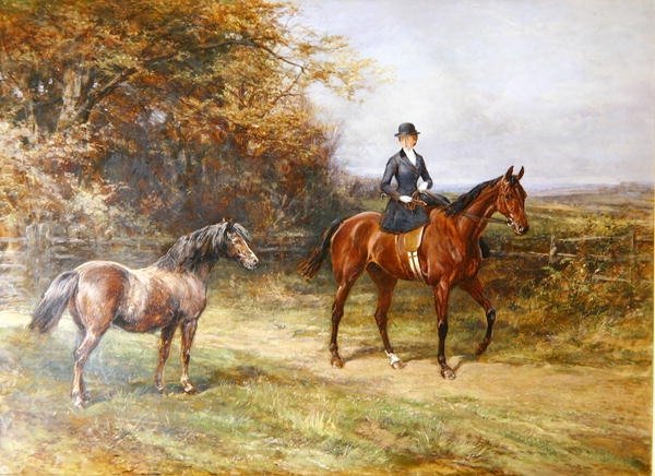 Lady Denman (1884-1954) (öljy kankaalle) tekijältä Heywood Hardy