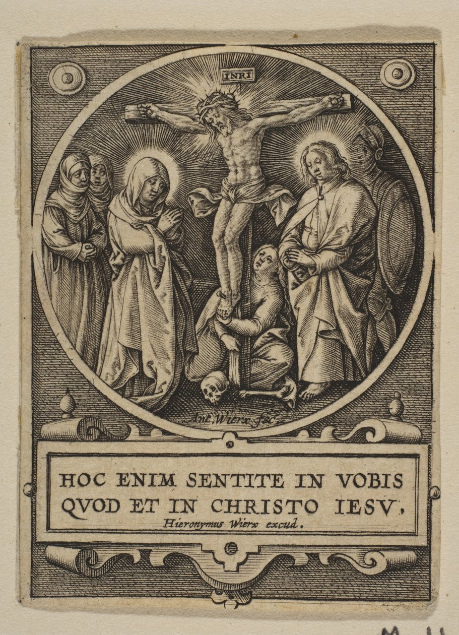 The Crucifixion Round kääntökopio.n.d. tekijältä Hieronymous Wierix