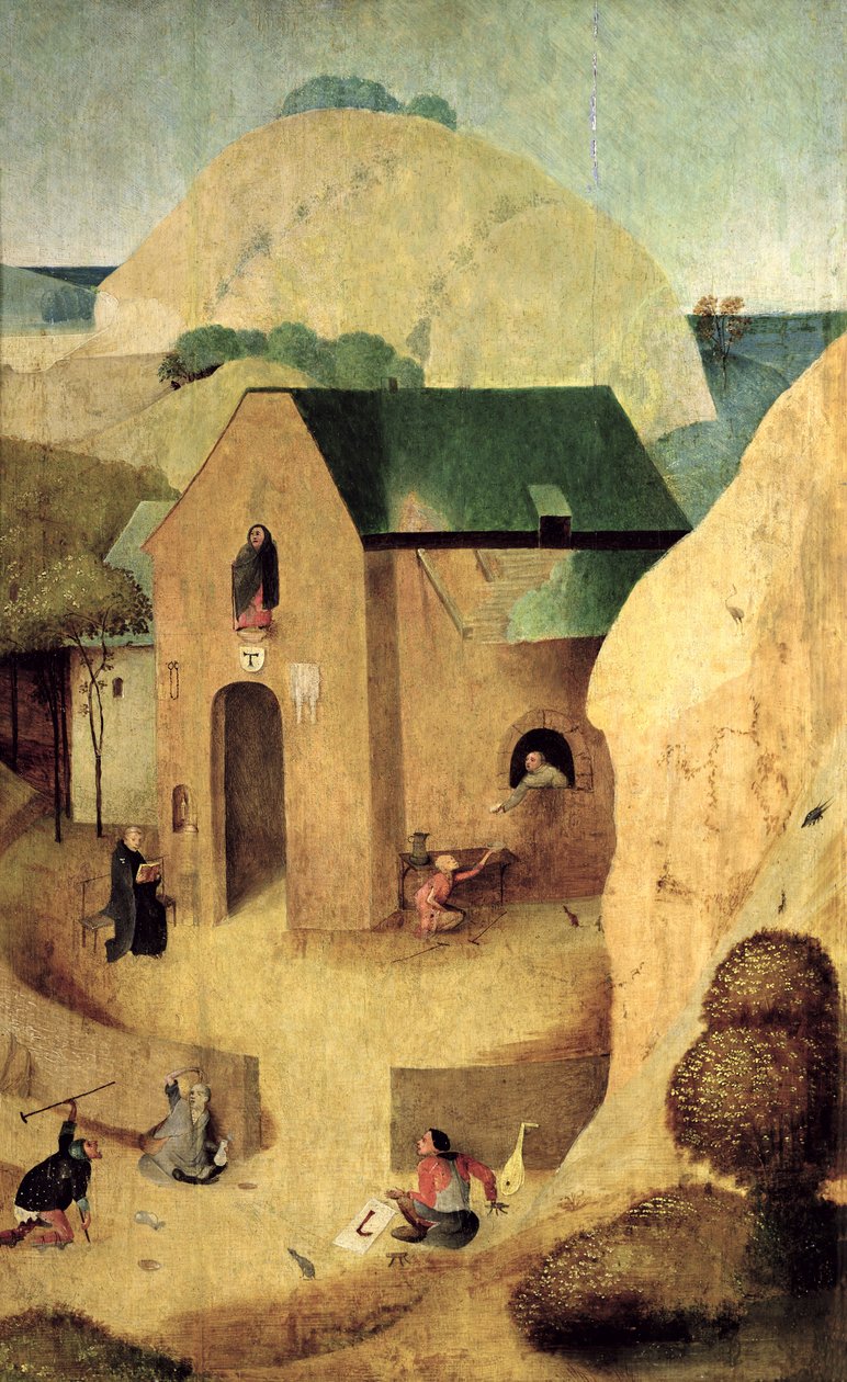 Antonian Priory (28165:n kääntöpuoli) tekijältä Hieronymus Bosch