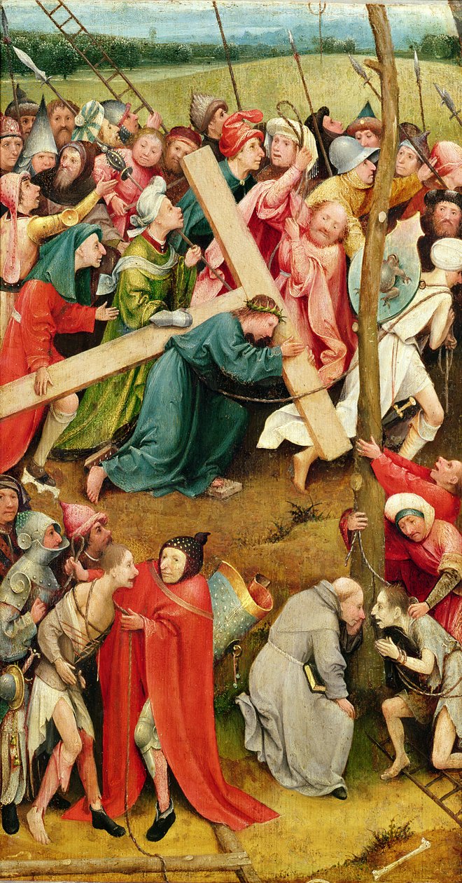 Kristus kantaa ristiä, 1485-1490 tekijältä Hieronymus Bosch