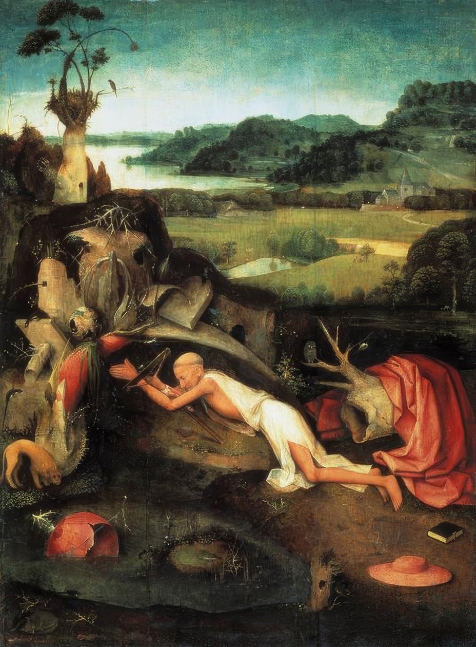 Der Heilige Hieronymus im Gebet tekijältä Hieronymus Bosch