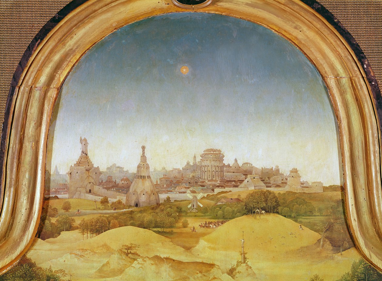 Yksityiskohta Maagien palvonnan keskipaneelista, 1510 tekijältä Hieronymus Bosch