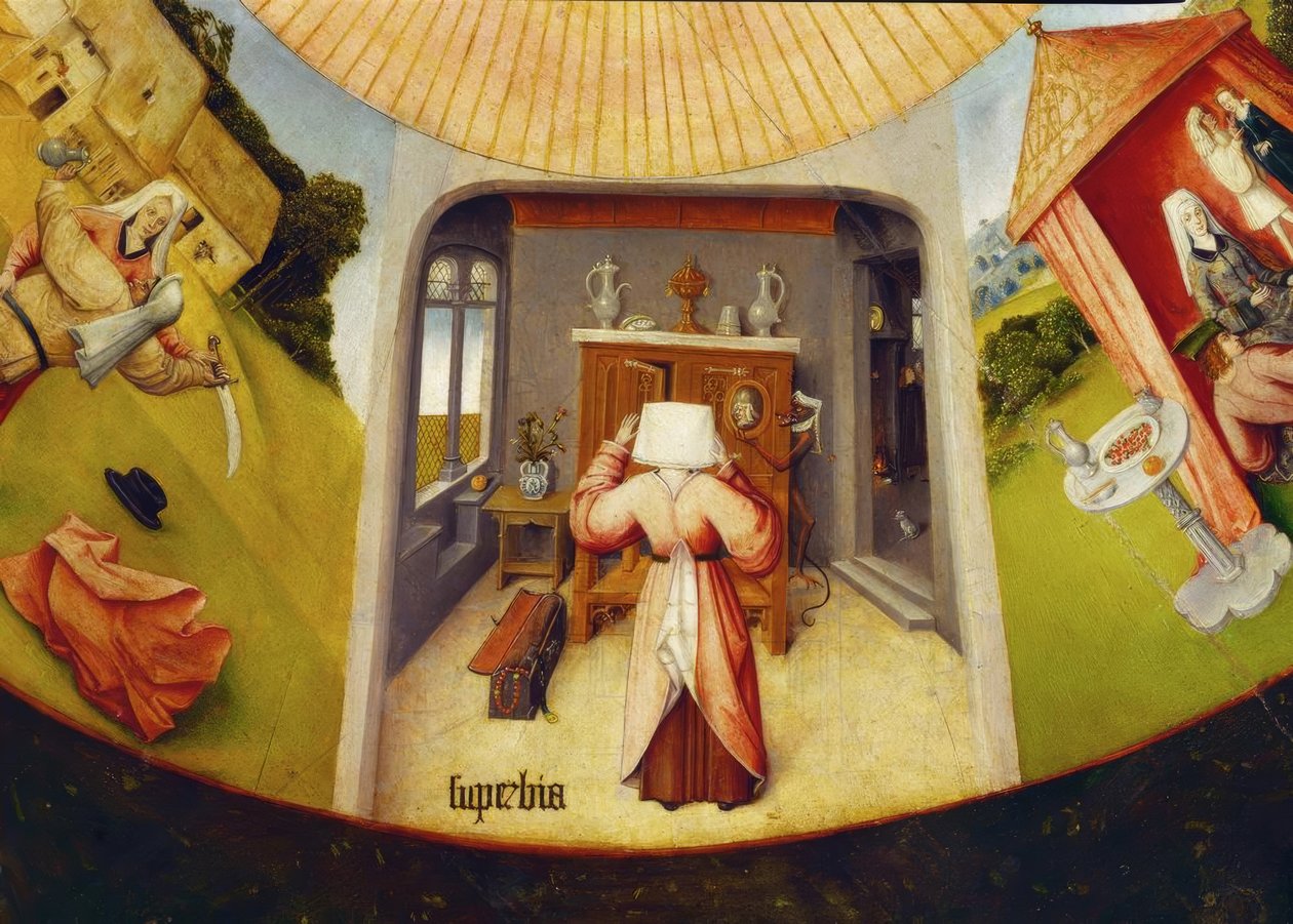 Die sieben Hauptsünden und die vier Letzten Dinge tekijältä Hieronymus Bosch