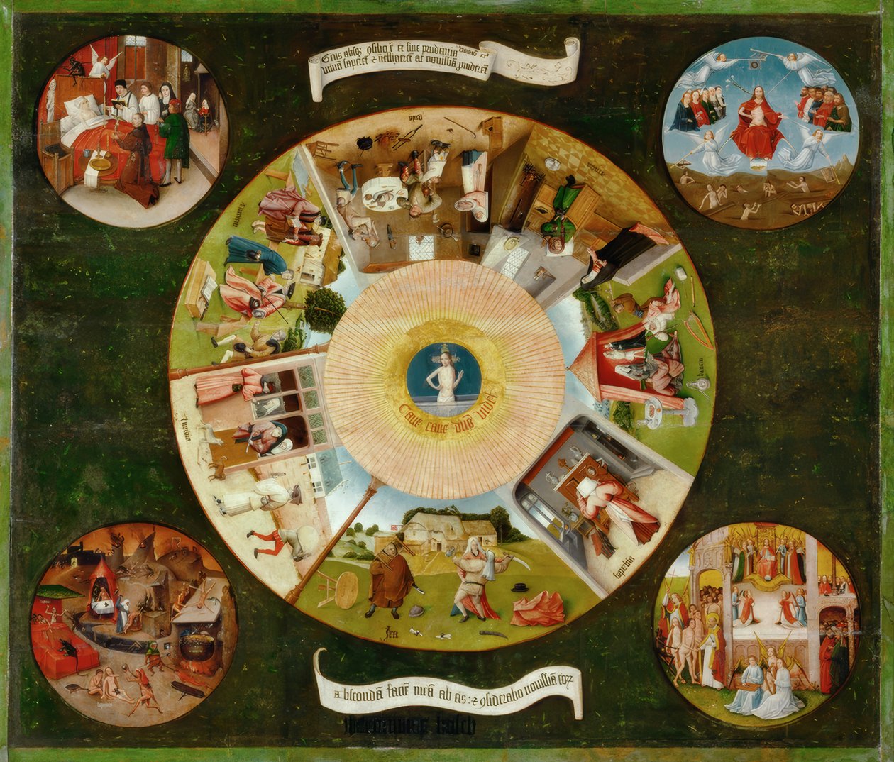 Die sieben Hauptsünden und die vier Letzten Dinge tekijältä Hieronymus Bosch
