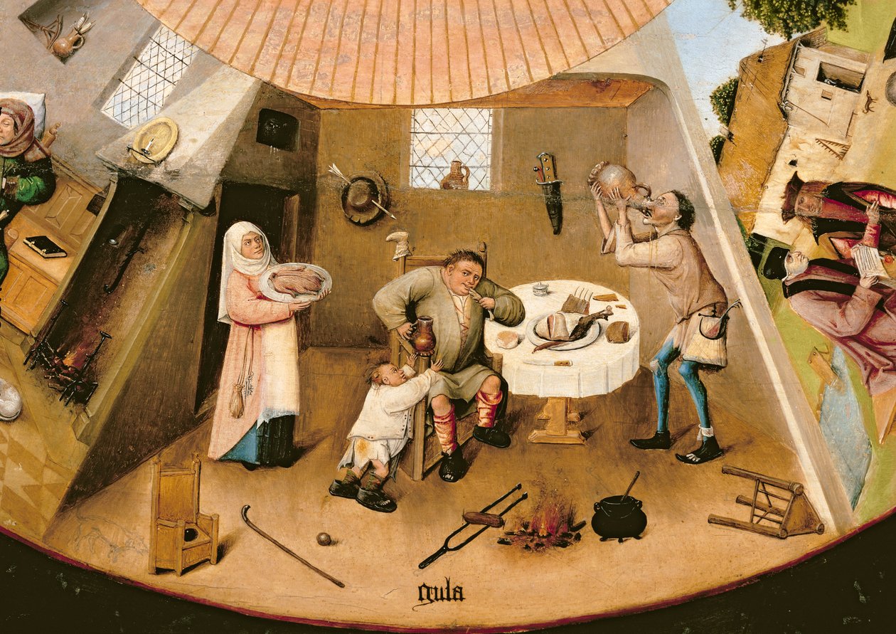 Ahmatti, yksityiskohta seitsemän kuolemansynnin ja neljän viimeisen asian taulukosta, n. 1480 (katso myös 169586) tekijältä Hieronymus Bosch
