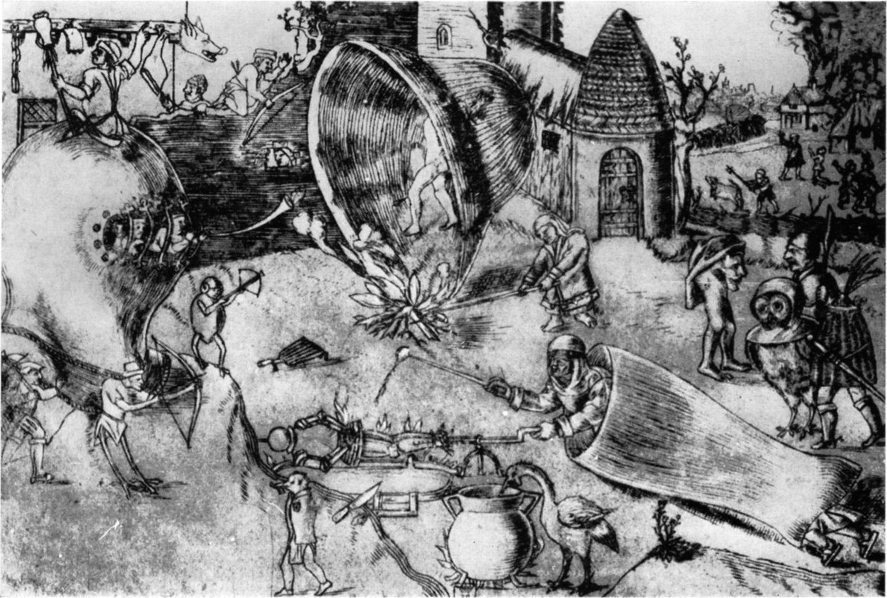 Groteski taistelukohtaus tekijältä Hieronymus Bosch