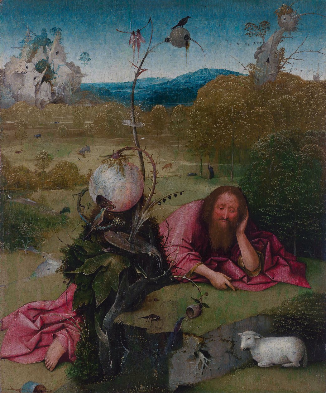 Pyhä Johannes Kastaja erämaassa tekijältä Hieronymus Bosch