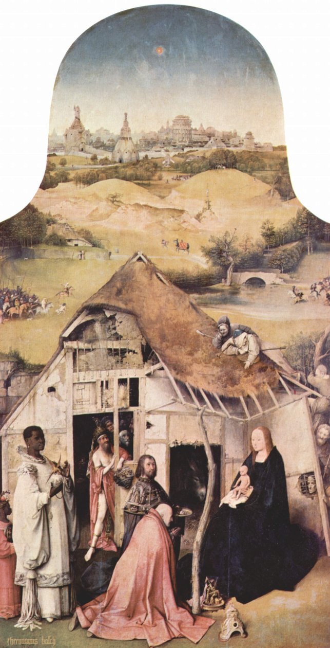 Taikojen palvonta tekijältä Hieronymus Bosch