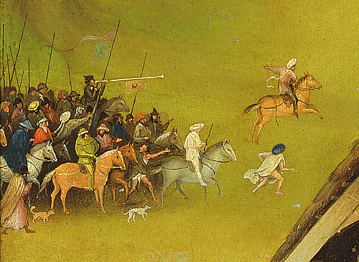 The Adoration of the Magi, yksityiskohta taustasta, 1510 (yksityiskohta 3427) tekijältä Hieronymus Bosch