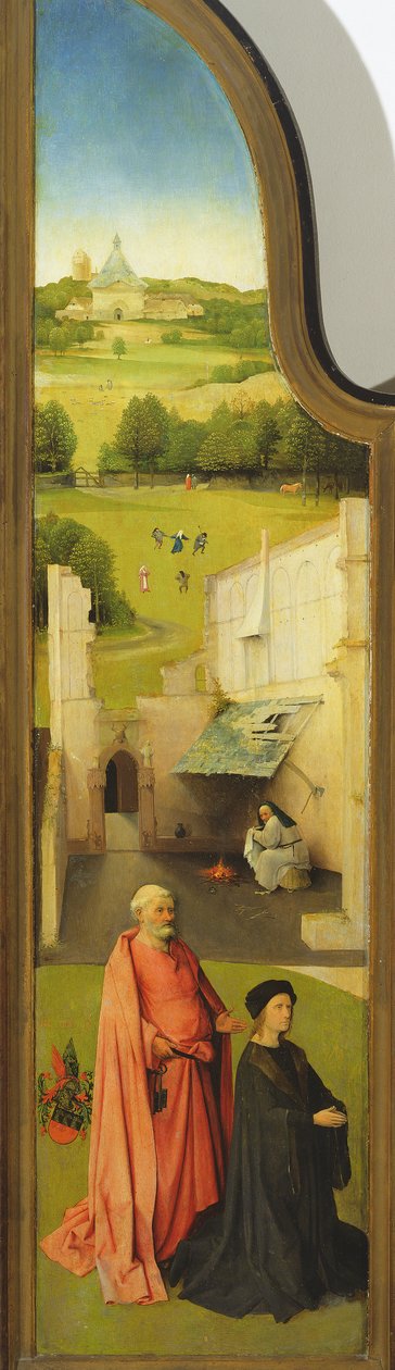 The Adoration of the Magi, yksityiskohta vasemmasta paneelista, 1510 (yksityiskohta 3427) tekijältä Hieronymus Bosch