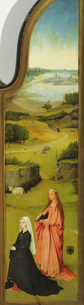 The Adoration of the Magi, yksityiskohta oikeanpuoleisesta paneelista, 1510 öljy paneelille yksityiskohta 3427 tekijältä Hieronymus Bosch