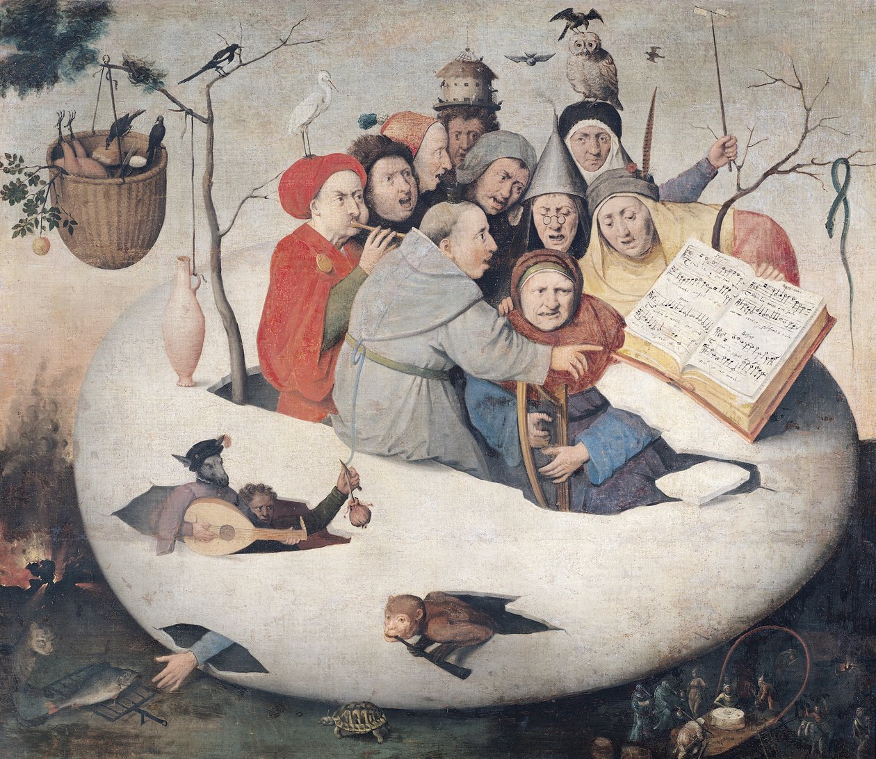 Konsertti munassa tekijältä Hieronymus Bosch