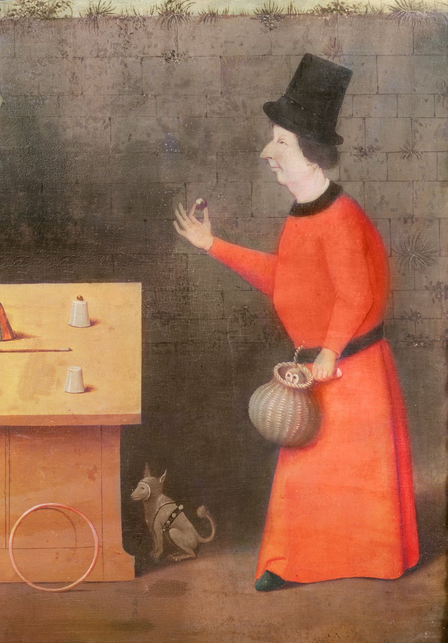 Conjuror, yksityiskohta (katso myös 93883) tekijältä Hieronymus Bosch