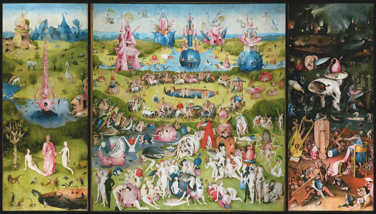 Maallisten ilojen puutarha, 1490-1500 tekijältä Hieronymus Bosch