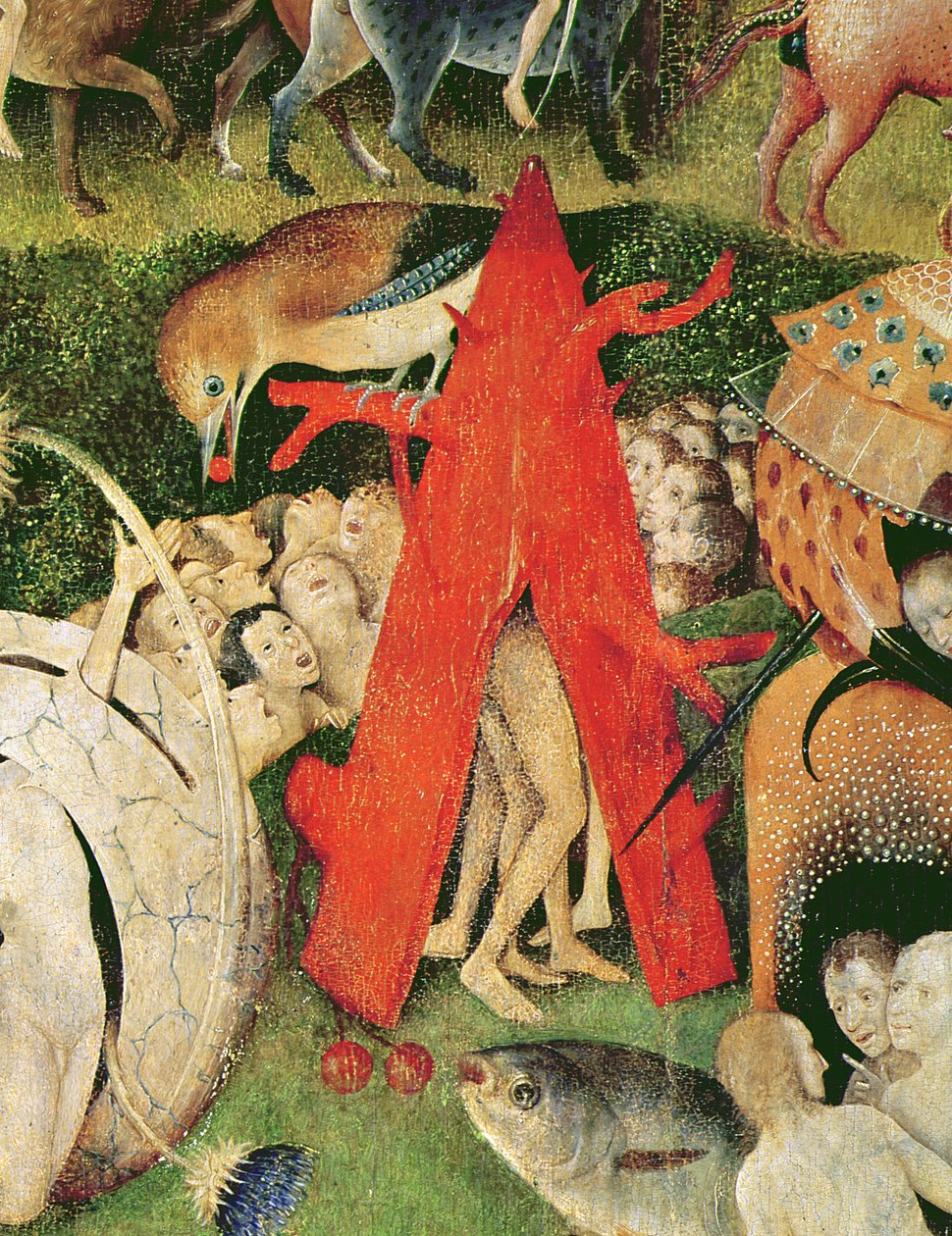 The Garden of Earthly Delights, noin 1500 (yksityiskohta 3425) tekijältä Hieronymus Bosch