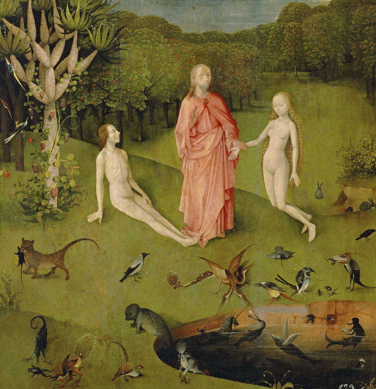 The Garden of Earthly Delights, noin 1500 (yksityiskohta 3425) tekijältä Hieronymus Bosch