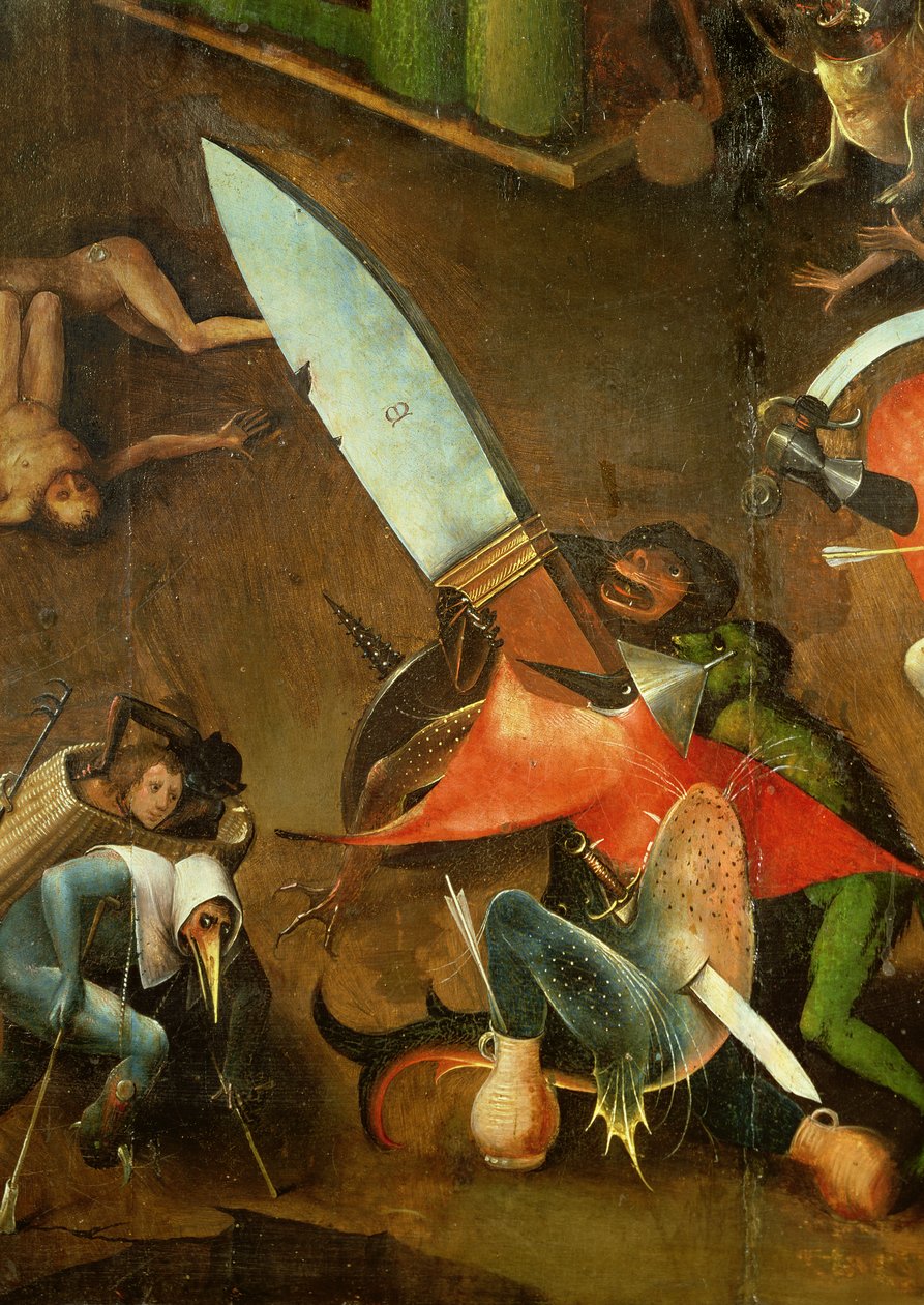 Viimeinen tuomio (alttaritaulu): Tikarin yksityiskohta tekijältä Hieronymus Bosch