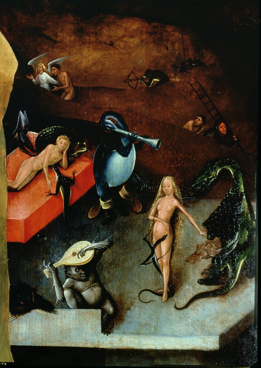 Viimeinen tuomio (alttaritaulu) (soittimien yksityiskohta) tekijältä Hieronymus Bosch