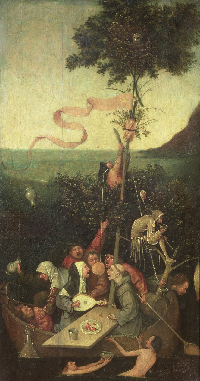 Hullujen laiva, noin 1500 tekijältä Hieronymus Bosch