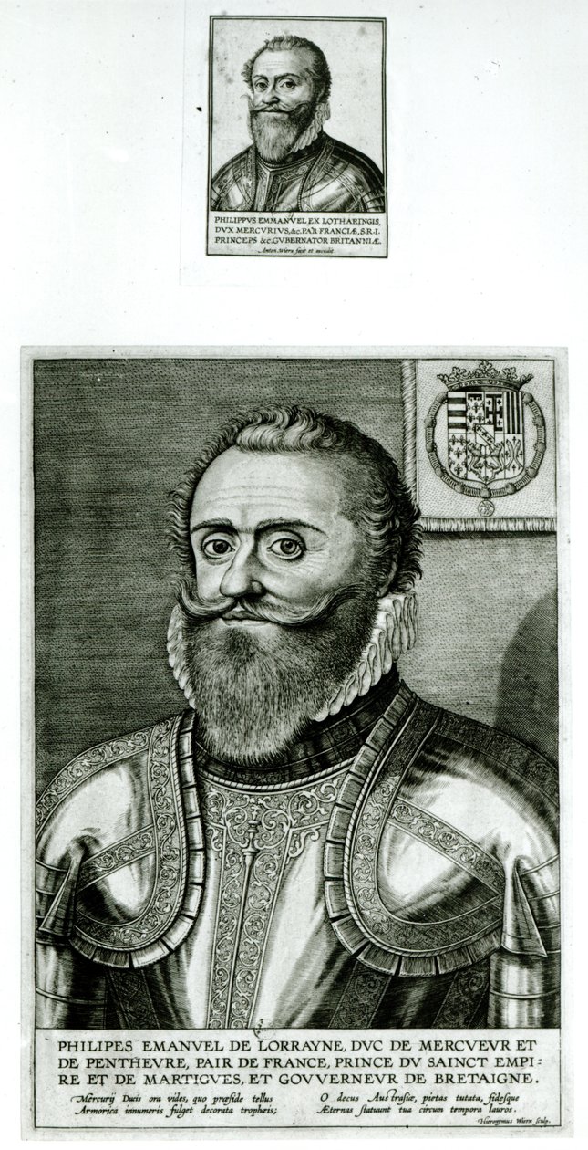 Muotokuva Philippe-Emmanuel de Lorrainesta, herttua de Mercoeur (1558-1602) tekijältä Hieronymus or Jerome Wierix