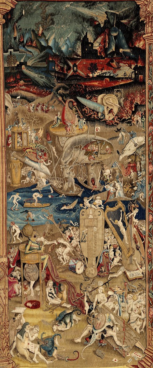Maallisten ilojen puutarha. noin 1560 (kuvakudos) tekijältä Hieronymus (after) Bosch