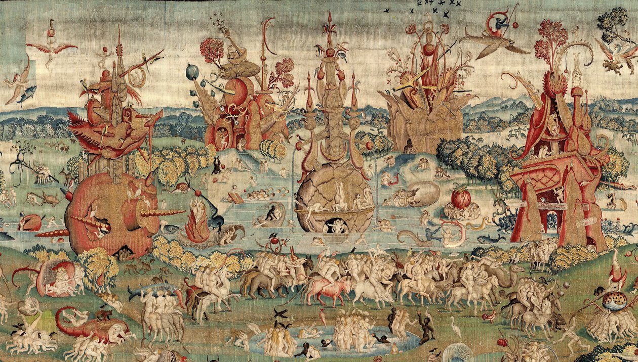 Maallisten ilojen puutarha. noin 1560 (kuvakudos) tekijältä Hieronymus (after) Bosch