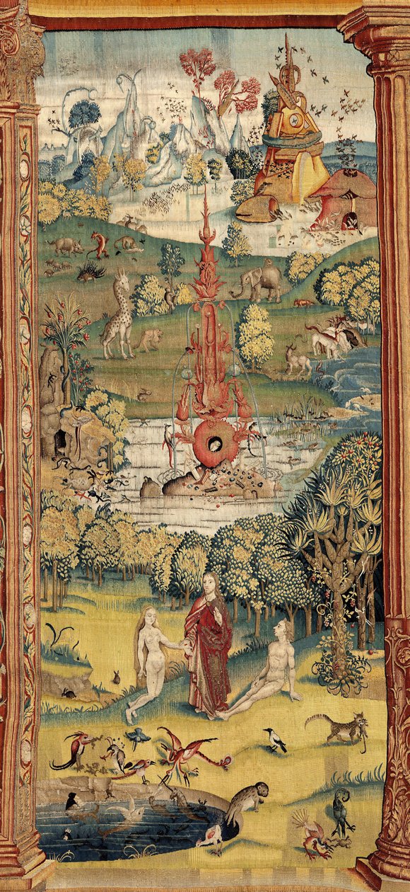 Maallisten ilojen puutarha. noin 1560 (kuvakudos) tekijältä Hieronymus (after) Bosch