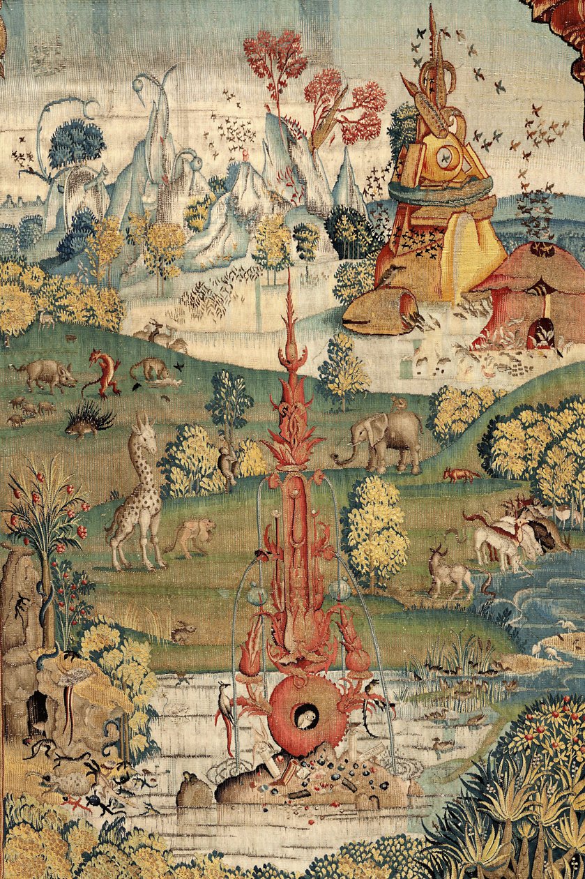 Maallisten ilojen puutarha. noin 1560 (kuvakudos) tekijältä Hieronymus (after) Bosch