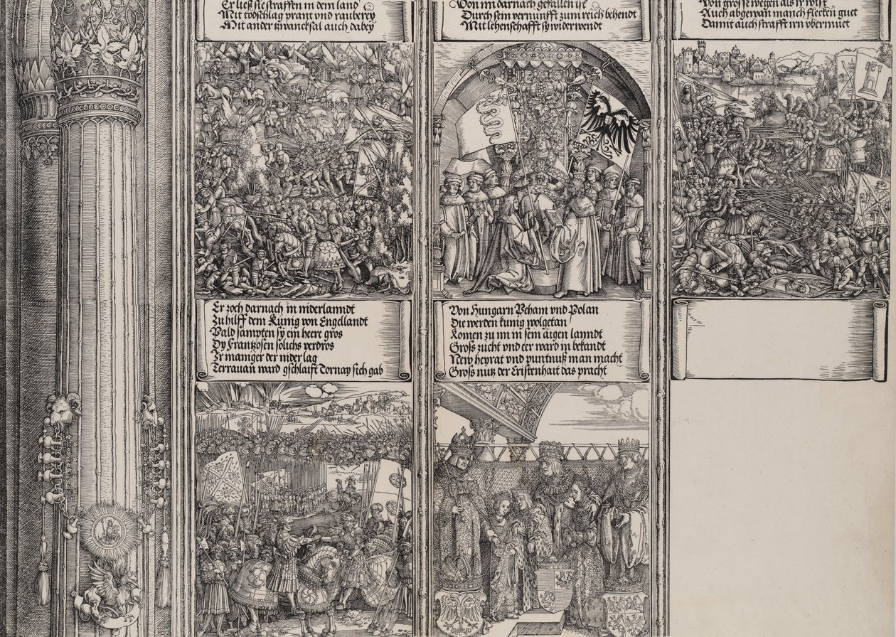 Maximilianin liitto Henry VIII:n kanssa, Kaksoishäät Wienissä, Kampanja Geldessä..., 1515. tekijältä Hieronymus Andreae