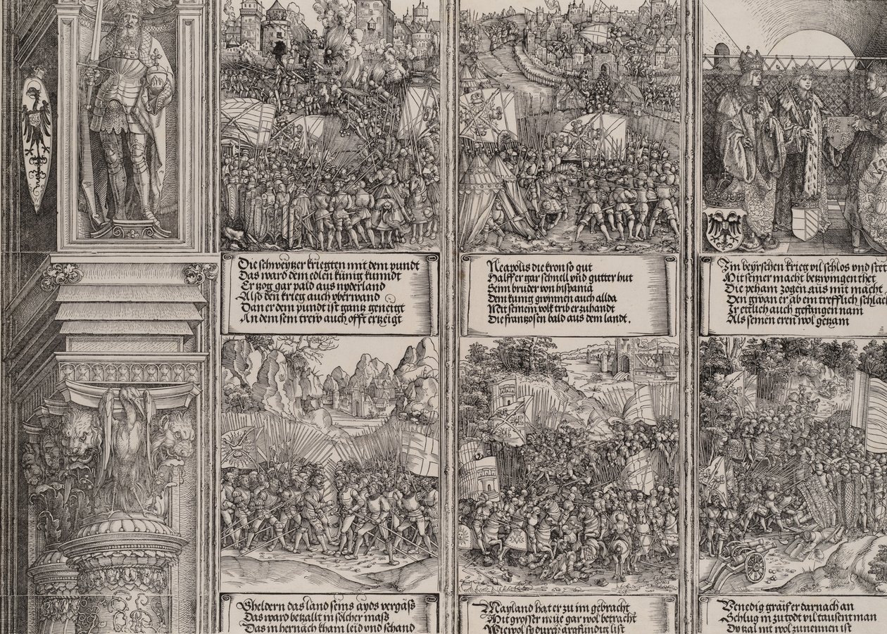 Philip Kauniin avioliitto Itävallan Joannan kanssa, Maximilian valloittaa miehitetyn T..., 1515. tekijältä Hieronymus Andreae