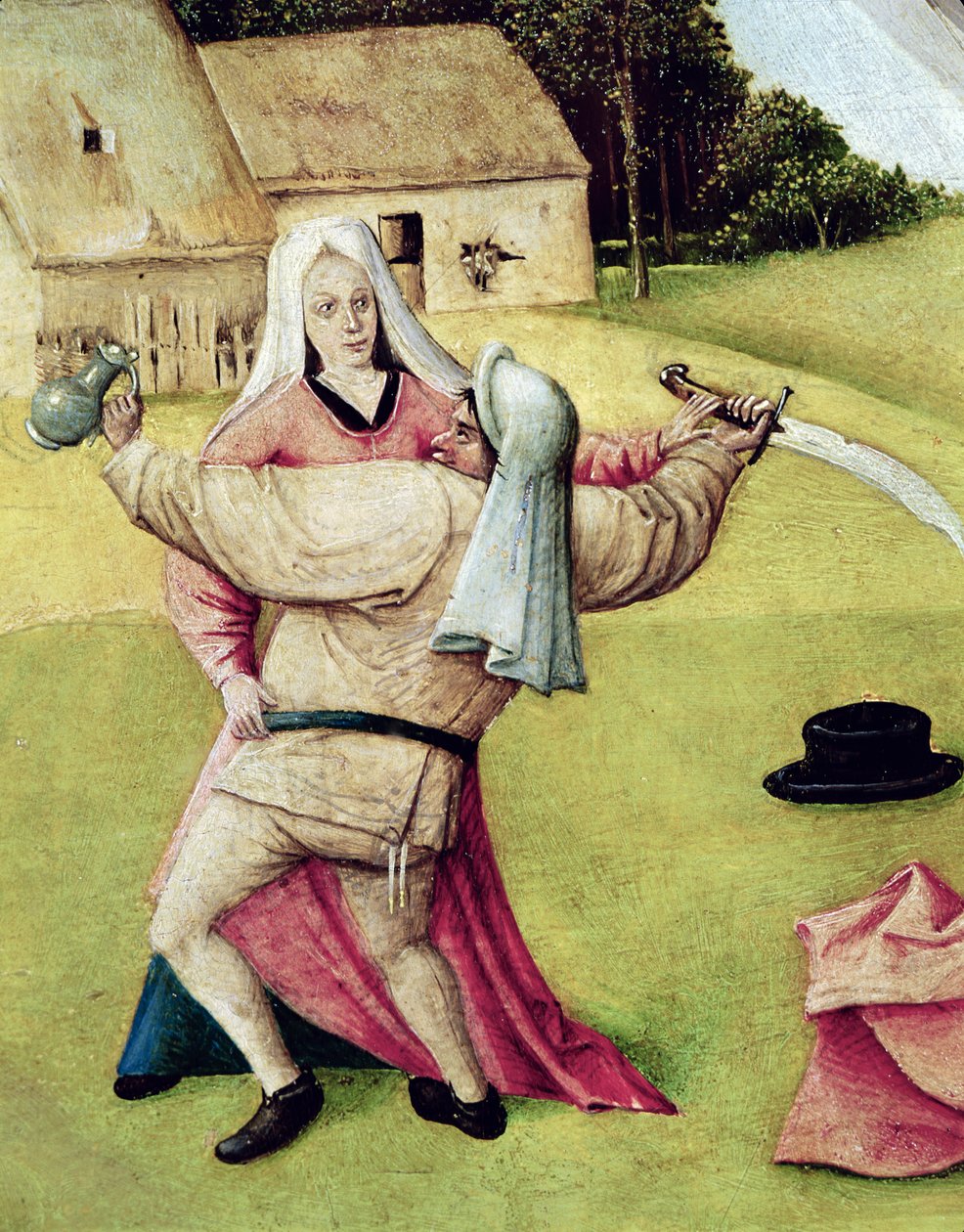 Viha, yksityiskohta teoksesta "Seitsemän kuolemansynnin taulukko ja neljä viimeistä asiaa", n. 1480 tekijältä Hieronymus Bosch