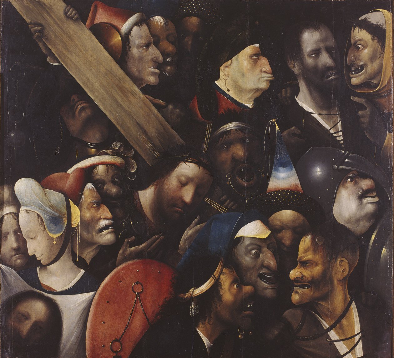 Kristus kantaa ristiä, 1515-1516 tekijältä Hieronymus Bosch