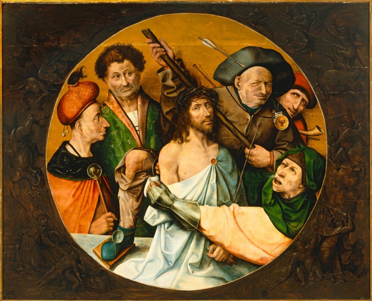 Kruunaaminen piikeillä. 10014743 ... tekijältä Hieronymus Bosch