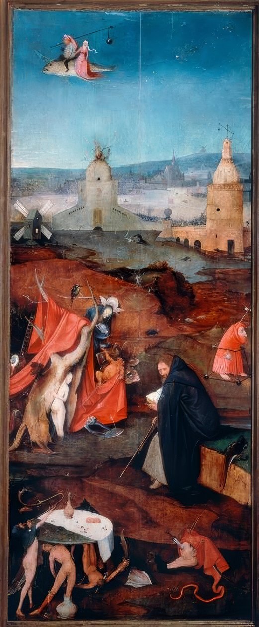 Pyhä Antonius mietiskelyssä tekijältä Hieronymus Bosch