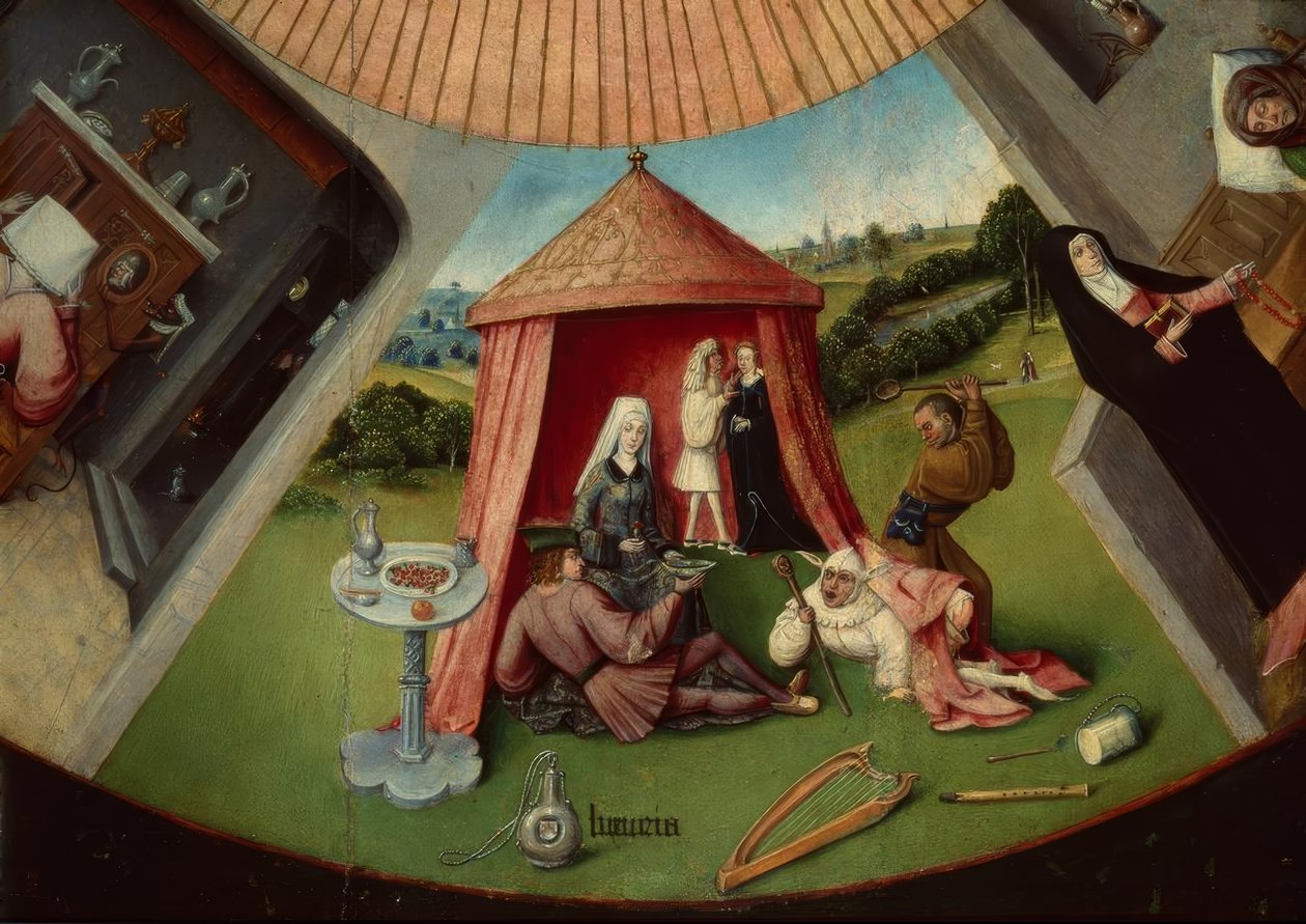 Seitsemän suurta syntiä ja neljä viimeistä asiaa tekijältä Hieronymus Bosch