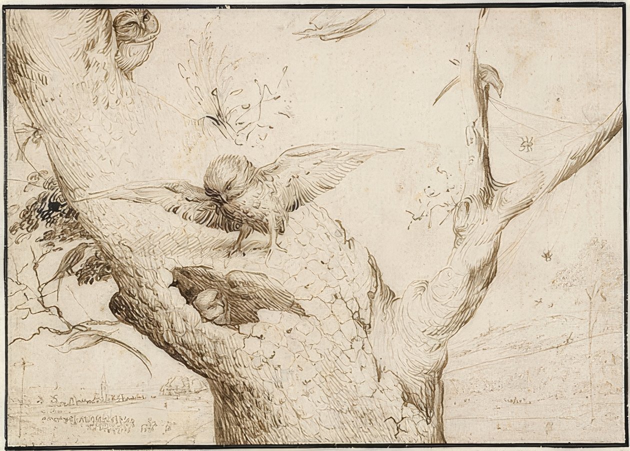 Eulennest. A 1505-10 tekijältä Hieronymus Bosch