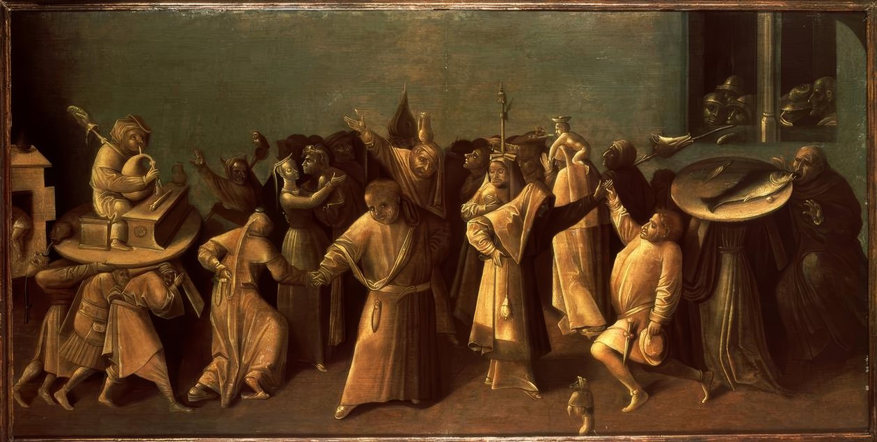 Kampf des Karnevals mit dem Fasten tekijältä Hieronymus Bosch