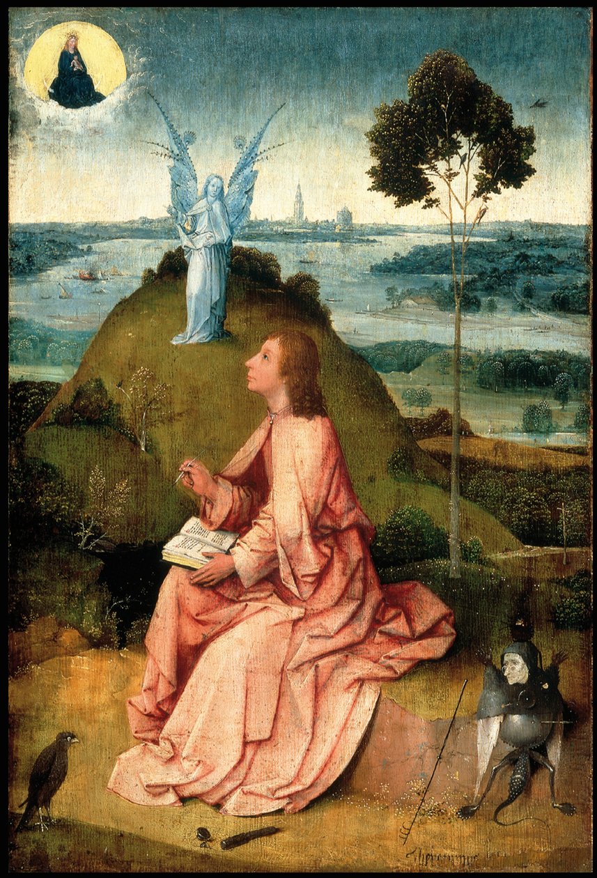 Pyhä Johannes evankelista Patmosella, n. 1505 tekijältä Hieronymus Bosch